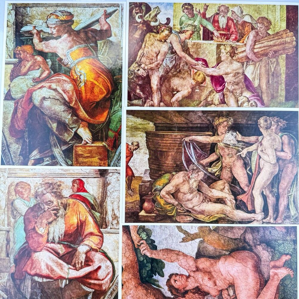 Lot of 5 Vintage Baroque Art Print Postcards 5x7 – Fine Art Gallery Wall